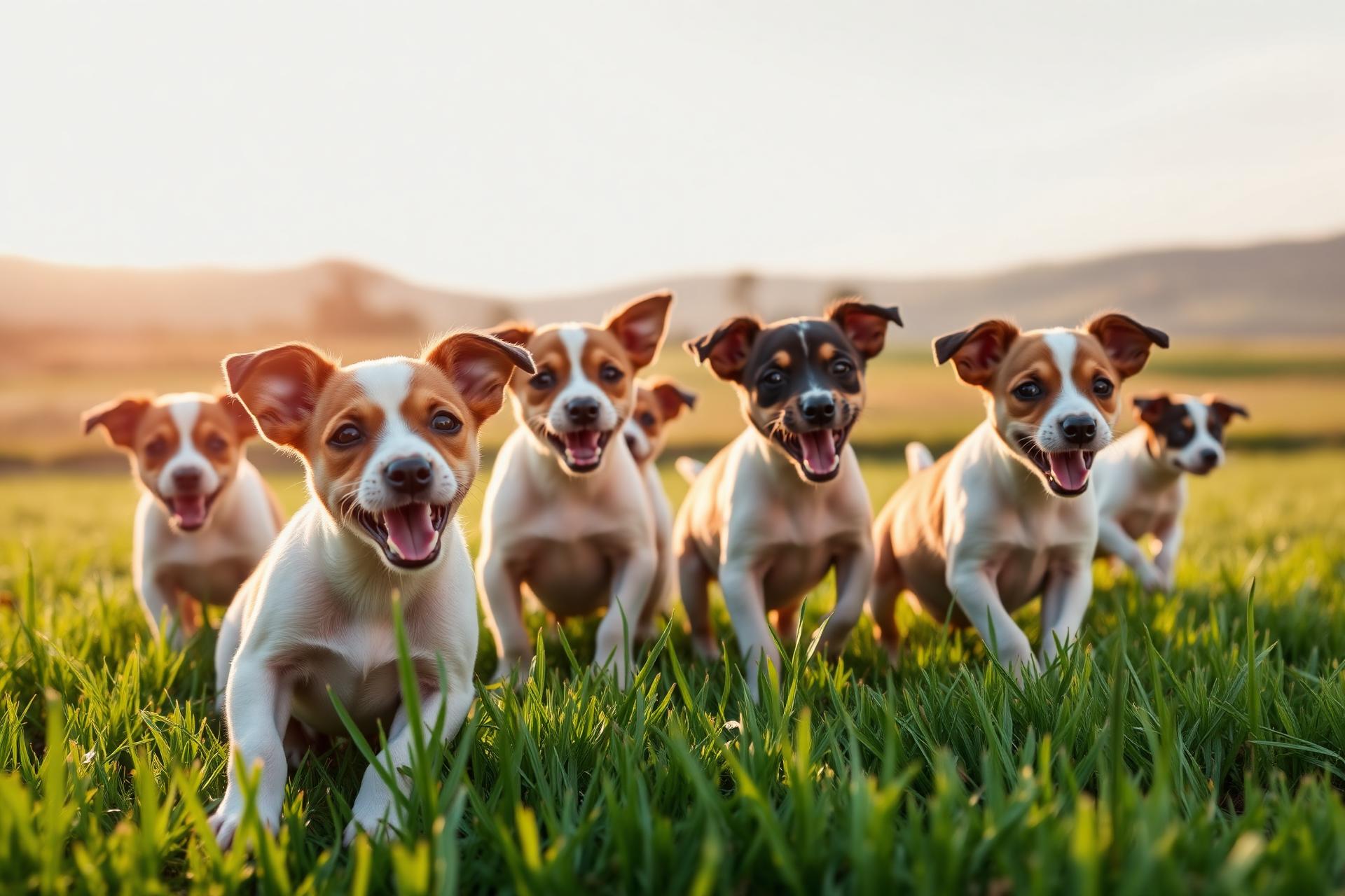 Cachorros Jack Russell jugando
